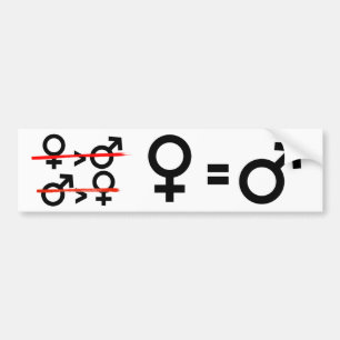 Gender Equality - Women are Equal to Men -- Femini Bumper Sticker