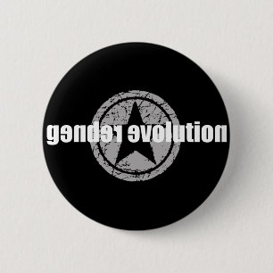 Gender Evolution Black Button