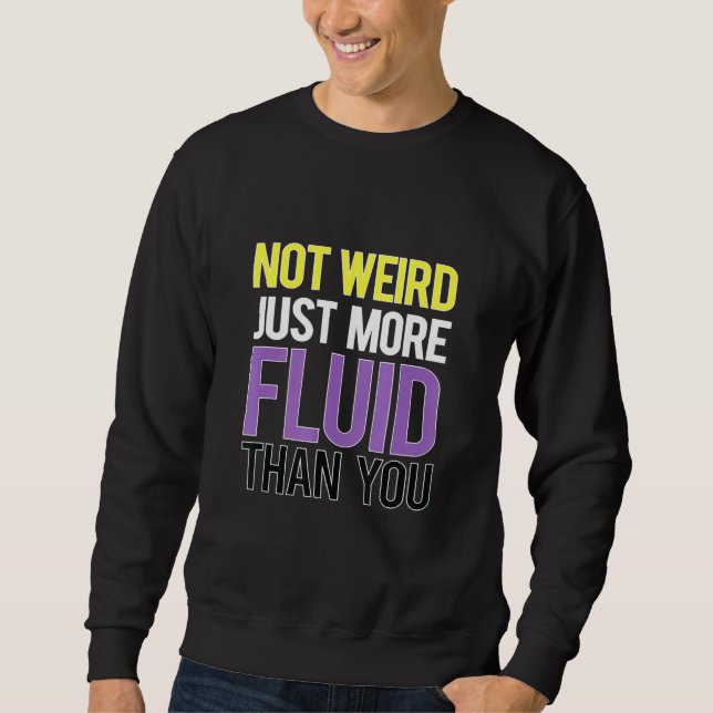 Gender Fluid Flag Enby Genderqueer Non Binary Sweatshirt (Front)