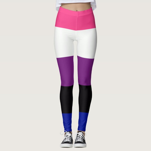 Gender Fluid Flag Leggings (Front)