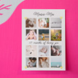 Gender neutral 1st Birthday Photo Collage  Card<br><div class="desc">Twelve available photo placements for you to pop your own special photos in of your little one
“12 months of loving you” is not only a card but a keepsake</div>