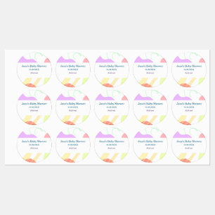 Gender neutral abstract shapes baby shower name