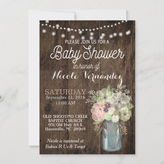Gender Neutral Baby Breath Baby Shower Invitation (Front)