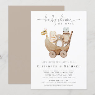 Gender Neutral Baby Shower By Mail Boho Watercolor Invitation