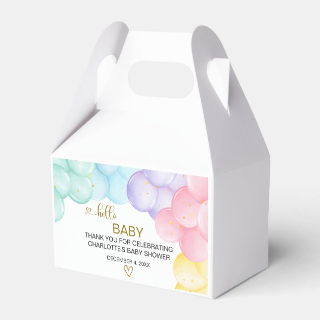 Gender Neutral Baby Shower Favour Box (Front Side)