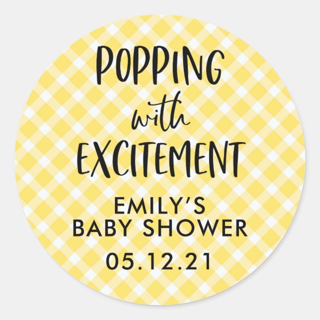 Gender Neutral Baby Shower Favour Stickers (Front)