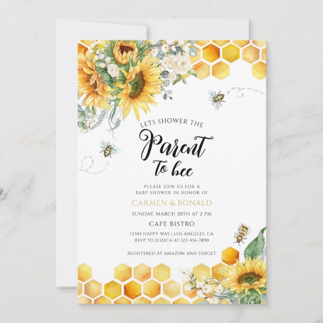 Gender Neutral Baby Shower Invitation (Front)