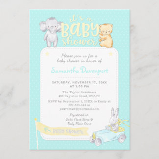 Gender Neutral Baby Shower Invitation | Mint
