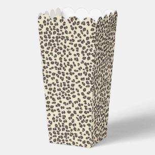 Gender Neutral Baby Shower Leopard Print Popcorn Favor Box
