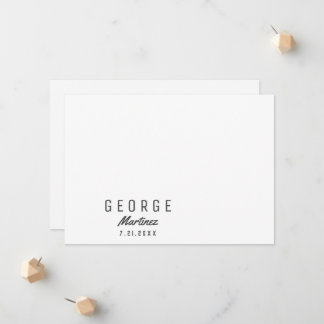 Gender Neutral Baby Shower Thank You Newborn Photo Announcement