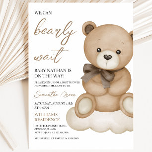 Gender Neutral Bear Baby Shower Invitation