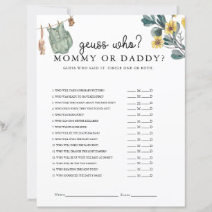 Gender Neutral Boho Baby Shower Game