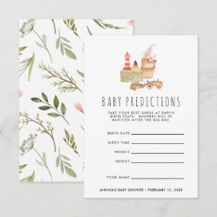 Gender Neutral Boho Baby Shower Guessing Game Invitation