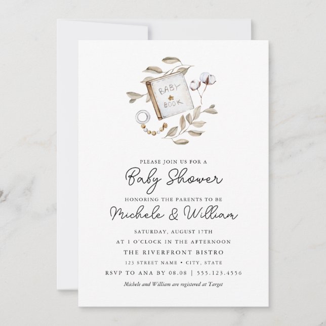 Gender Neutral Boho Baby Shower Invitation (Front)