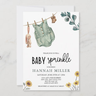  Gender Neutral Boho   Baby Sprinkle Invitation