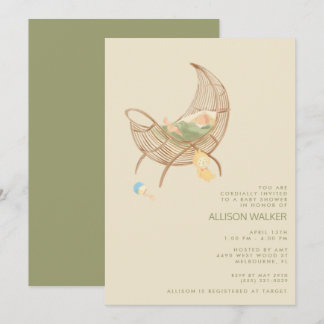 Gender Neutral Boho Baby Sprinkle Shower  Invitation