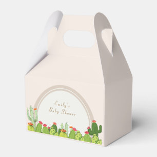 Gender Neutral Boho Cactus Arch Baby Shower Favor Box