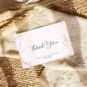 Gender-Neutral Boho Wildflower Baby in Bloom  Thank You Card