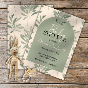 Gender Neutral Botanical  Baby Shower Invitation