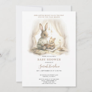 Gender Neutral Bunny Baby Shower Invitation
