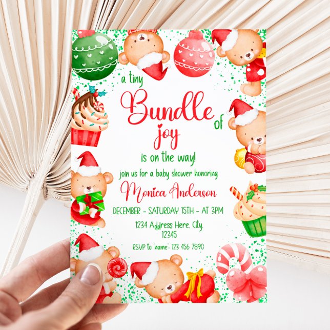Gender Neutral Christmas Baby Shower Invitation (Creator Uploaded)