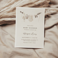 Gender-Neutral Clothes Baby Shower Invitation