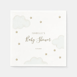 Gender Neutral Clouds and Stars Napkin