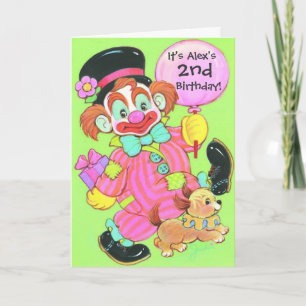 Gender neutral clown customizable invitations
