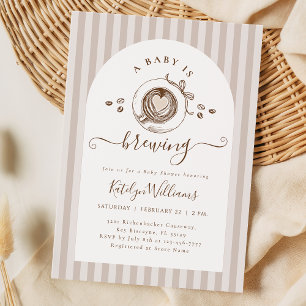 Gender Neutral Coffee Baby Shower Invitation