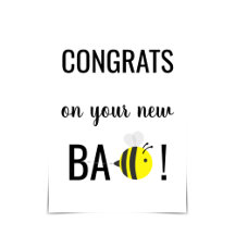 Gender-Neutral Congratulations "BaBEE" New Baby