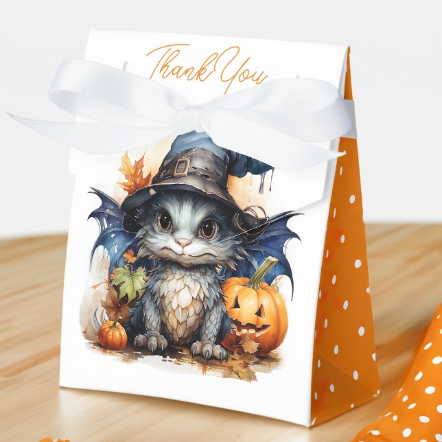 Gender Neutral Dragon Halloween Baby Shower Favor Box (Just the cutest gender neutral Halloween Party, Baby Dragon themed Favor Box, Perfect for your kids.)