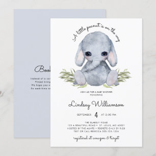 Gender Neutral Elephant Baby Shower Invitation