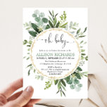 Gender neutral Eucalyptus greenery oh baby shower Invitation<br><div class="desc">For more advanced customization of this design,  simply select the "Customize It" button above!</div>