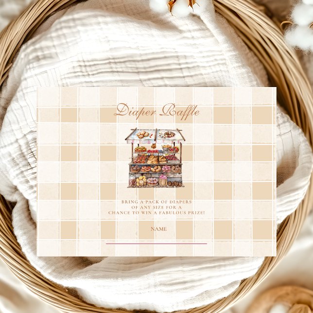 Gender Neutral Farmers Market Diapper Raffle Enclosure Card (Creator Uploaded)