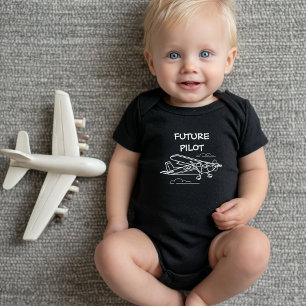 Gender neutral Future Pilot Cessna Airplane  Baby Bodysuit