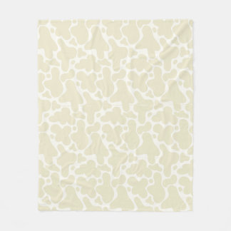 Gender Neutral Gift Wrap | Beige Cow Print Fleece Blanket