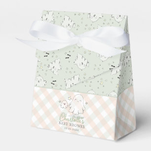 Gender Neutral Green Mom & Baby Ghost Baby Shower Favor Box