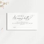 Gender Neutral "How Big Is Mommys Belly" Card<br><div class="desc">Introducing our gender-neutral "How big is mommy's belly" card—perfect for any season, whether it's fall, winter, spring, or summer! This invite has a boho-chic vibe with modern, elegant calligraphy and a minimalist black-and-white design. It's pretty and unique, with a touch of vintage shabby chic, making it perfect for both boys...</div>
