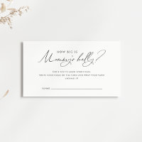 Gender Neutral "How Big Is Mommys Belly" Card