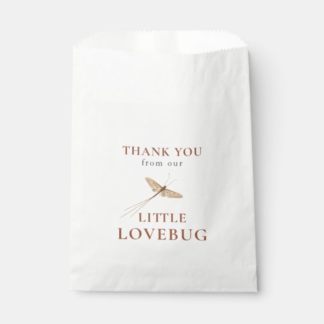 Gender Neutral Little Love Bug Baby Shower Favour Bag (Front)