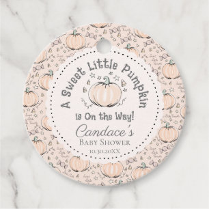 Gender Neutral Little Pumpkin Fall Baby Shower Favour Tags