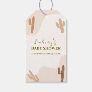 Gender Neutral Modern Boho Cactus Baby Shower Gift Tags