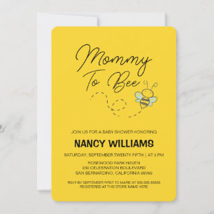 Gender Neutral Mommy To Bee Baby Shower Invitation