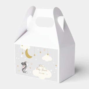 Gender Neutral Moon Star Cloud Baby Shower Favor Box