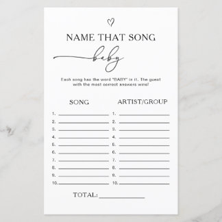 Gender Neutral Name that song baby game