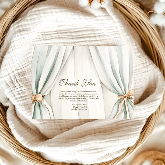 Gender Neutral Nesting Party Baby Shower Thank You Card (Creator Uploaded)