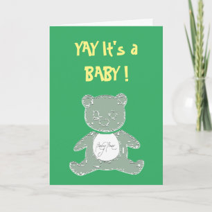 Gender Neutral New Born Greeting card