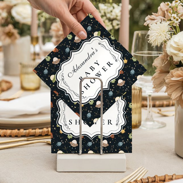 Gender Neutral Planet Safari Baby Shower Napkin (Creator Uploaded)