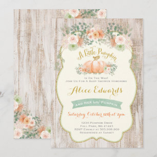 Gender Neutral Pumpkin Baby Shower Invitation