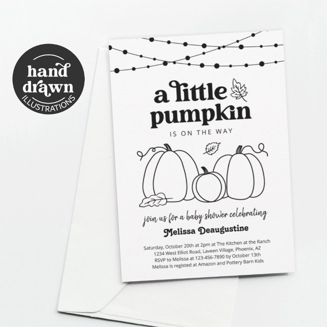 Gender Neutral Pumpkin Baby Shower Invitation (Creator Uploaded)